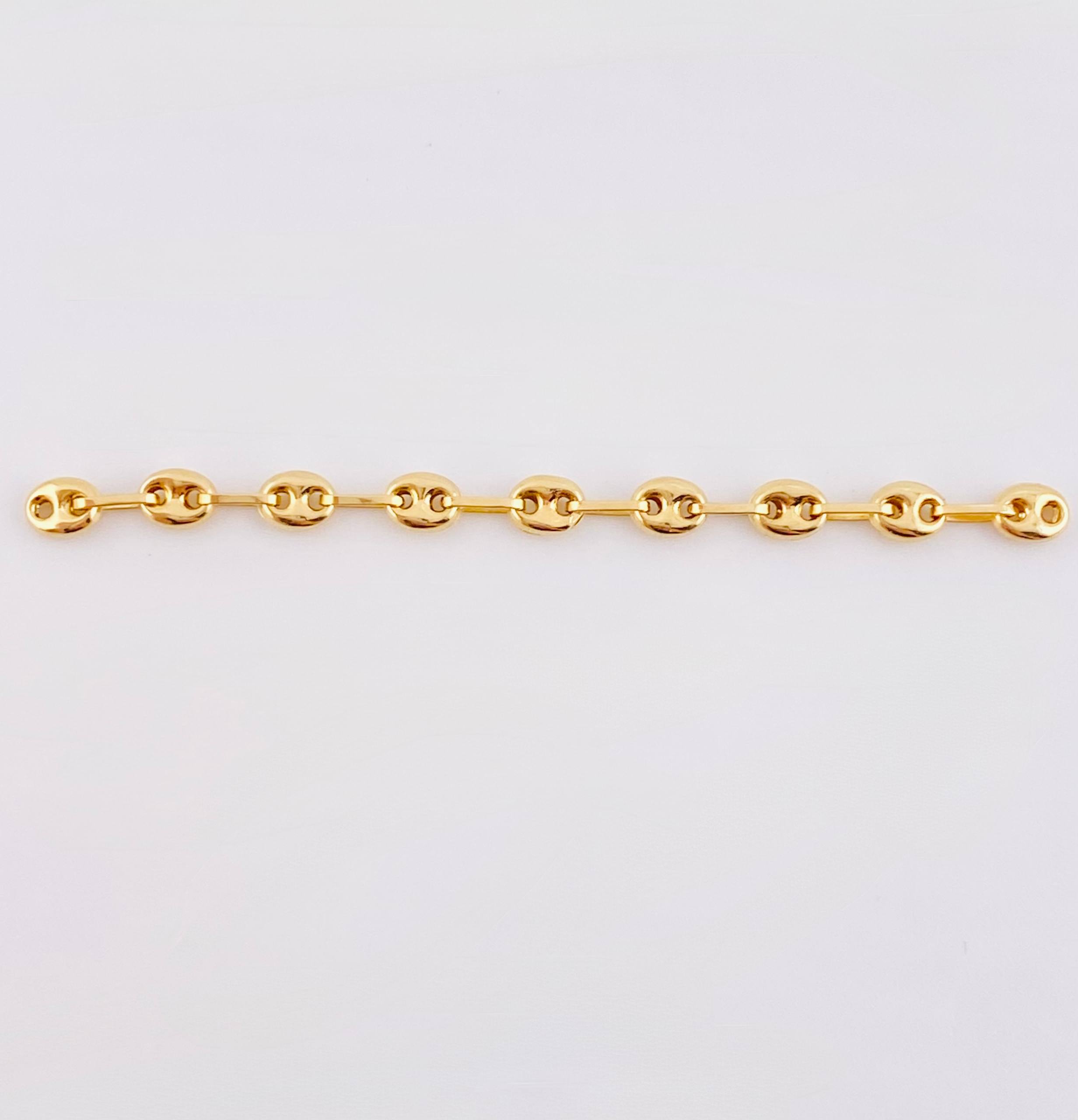 Herraje Retazo GC 9 Eslabones 0.6gr / 2 1/4 in / 3.3mm Oro Amarillo 18K