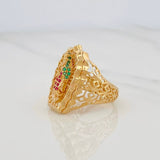 Virgin of Guadalupe Ring 5.3g / T9 1/2 Yellow Gold 18K