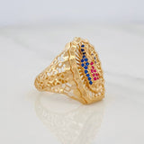 Virgin of Guadalupe Ring 5.4g / T8 3/4 Yellow Gold 18K