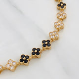 Bracelet Flowers 10.95g / 7 1/4 in / 6mm Yellow Gold 18K