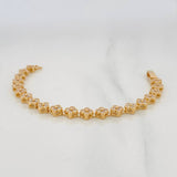 Pulso Flores 11.2g / 6 1/4 in / 6mm Oro Amarillo 18K