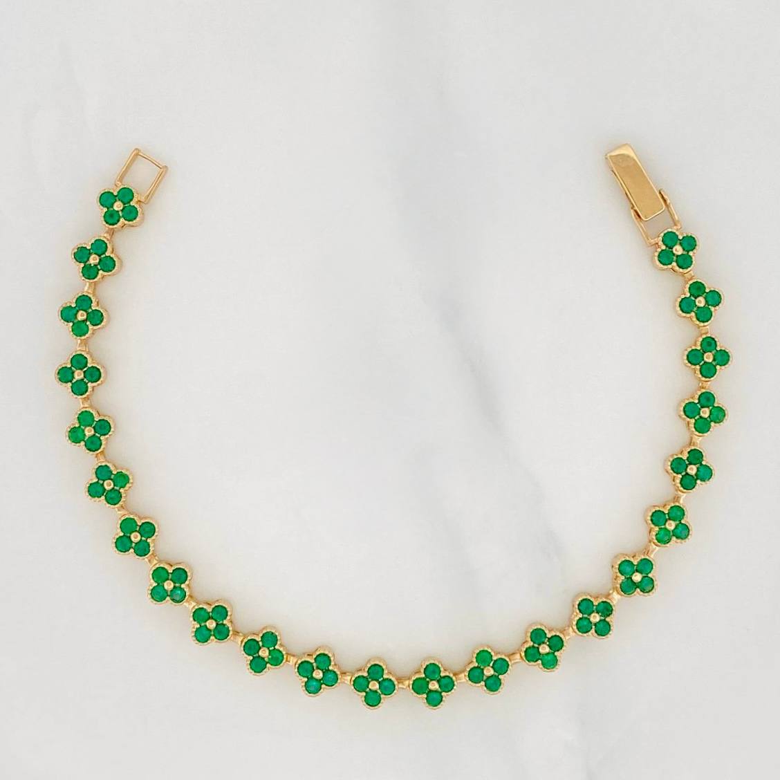 Pulso Flores 11g / 6 3/4 in / 6.1mm Oro Amarillo 18K