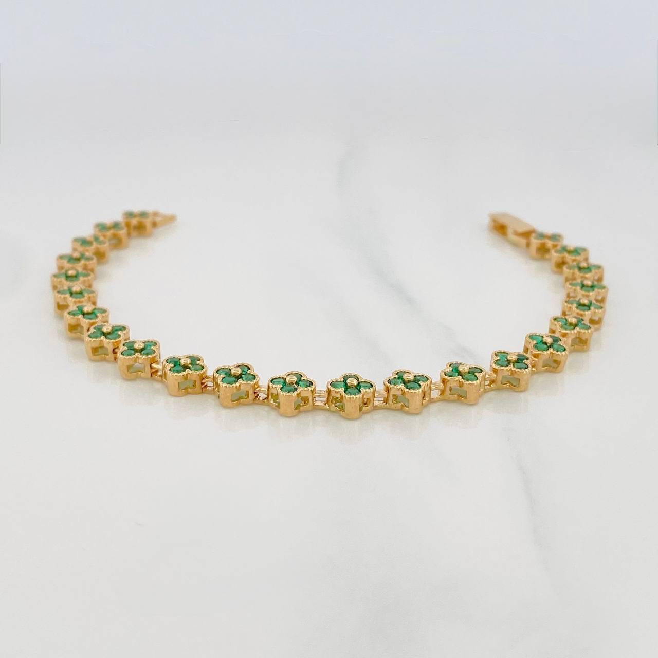 Pulso Flores 11g / 6 3/4 in / 6.1mm Oro Amarillo 18K