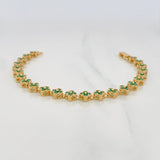 Bracelet Flowers 11.55g / 7 1/4 in / 6mm Yellow Gold 18K