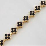 Bracelet Flowers 12g / 7 3/4 in / 6mm Yellow Gold 18K