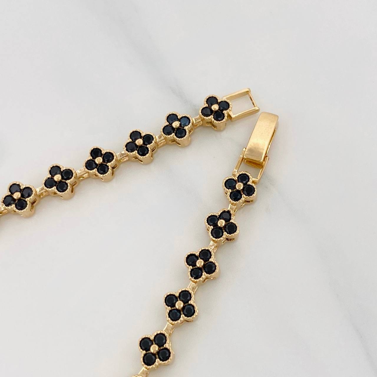 Bracelet Flowers 12g / 7 3/4 in / 6mm Yellow Gold 18K