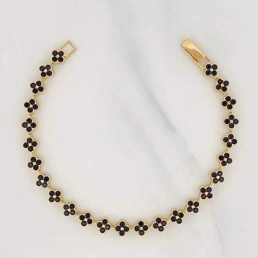 Pulso Flores 12g / 7 3/4 in / 6mm Oro Amarillo 18K