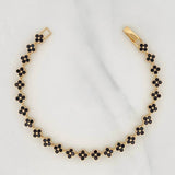 Bracelet Flowers 12g / 7 3/4 in / 6mm Yellow Gold 18K