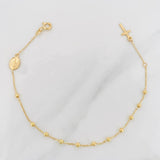 Bracelet Denario Miraculous Virgin 1.75g / 6 1/4 in / 2mm Yellow Gold 18K