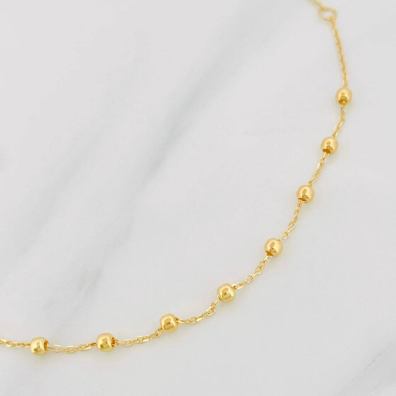 Bracelet Denario Miraculous Virgin 1.75g / 6 1/4 in / 2mm Yellow Gold 18K