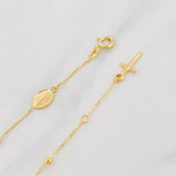 Bracelet Denario Miraculous Virgin 1.75g / 6 1/4 in / 2mm Yellow Gold 18K