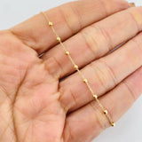 Bracelet Denario Miraculous Virgin 1.75g / 6 1/4 in / 2mm Yellow Gold 18K