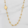 Cadena Denario Virgen Milagrosa Cruz 2.7g / 18 in / 2.1mm Oro Amarillo 18K