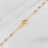 Cadena Denario Virgen Milagrosa Cruz 2.7g / 18 in / 2.1mm Oro Amarillo 18K