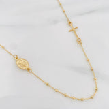 Cadena Denario Virgen Milagrosa 2.25g / 18 in / 1.5mm Oro Amarillo 18K