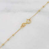 Cadena Denario Virgen Milagrosa Cruz 2.25g / 18 in / 1.5mm Oro Amarillo 18K