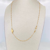 Cadena Denario Virgen Milagrosa Cruz 2.25g / 18 in / 1.5mm Oro Amarillo 18K