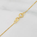 Set Cadena Veneciana + Dije Corazon Moisanitas 1.02 qts / 2.3g / 16 in Oro Amarillo 18K