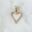 Pendant Heart Silhouette 2.2gr / 3cm / White Zircons 18K Yellow Gold