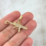 Pendant Earring 2.75gr / 3.4cm / White Zircons 18K Yellow Gold