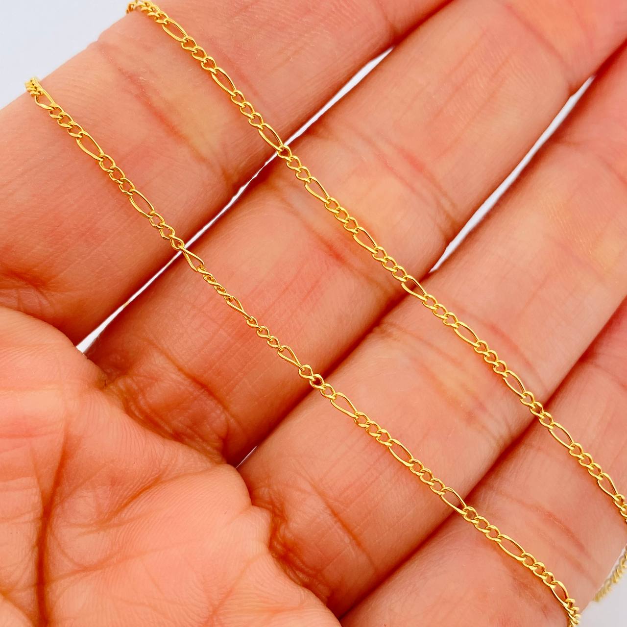 Cadena Figaro 1gr / 17 1/2 in / 0.8mm Oro Amarillo +1 18K %