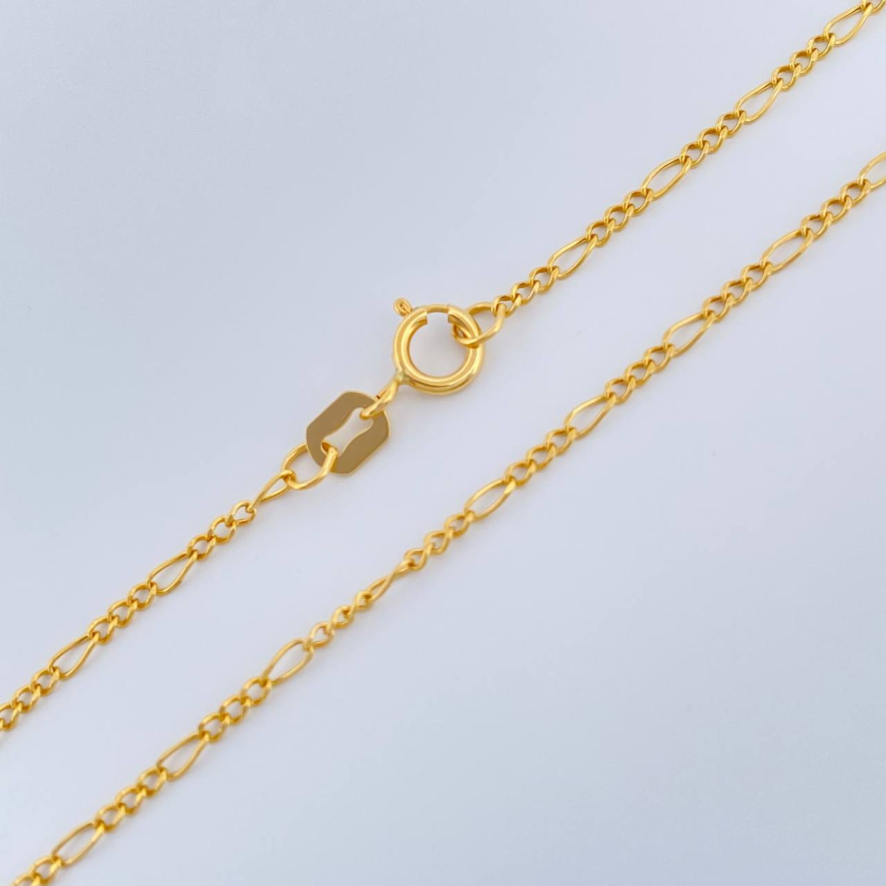 Cadena Figaro 1gr / 17 1/2 in / 0.8mm Oro Amarillo +1 18K %