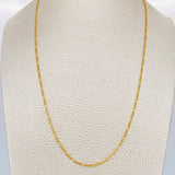 Cadena Figaro 1gr / 17 1/2 in / 0.8mm Oro Amarillo +1 18K %