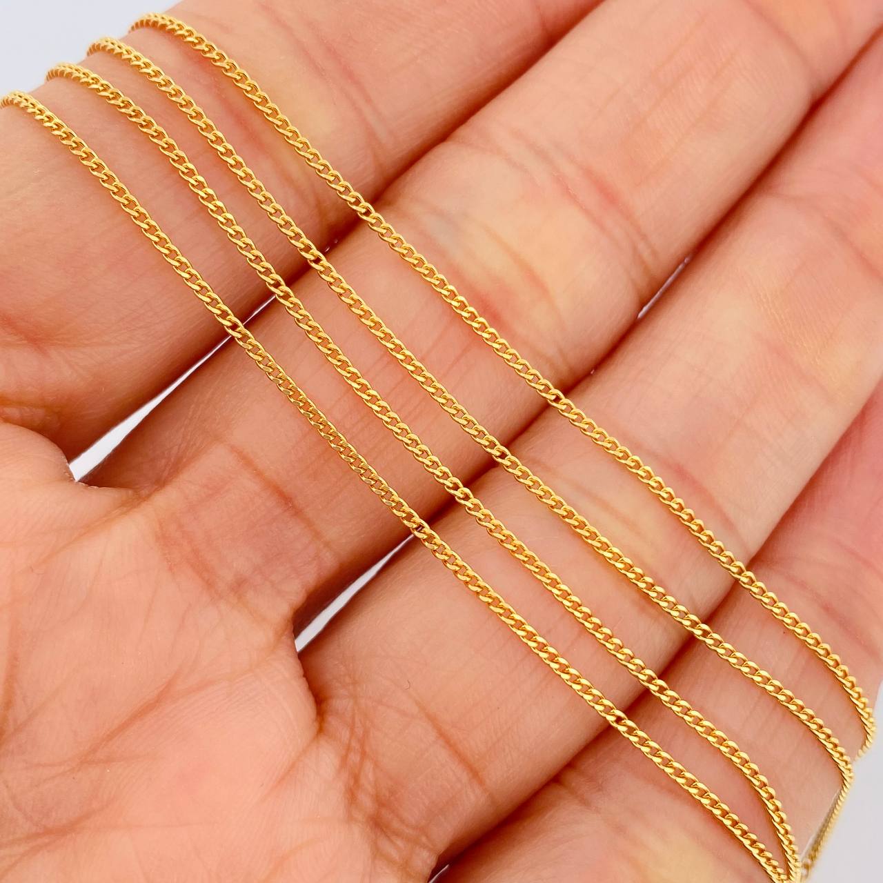 Mini Cuban Links 2.6gr / 19 3/4 in / 0.8mm Yellow Gold +1 18K %