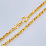 Rope Chain 2.4gr / 23 1/2 in / 1.4mm Yellow Gold +3 18K %