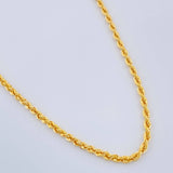 Rope Chain 2.4gr / 23 1/2 in / 1.4mm Yellow Gold +3 18K %