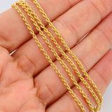 Rope Chain 2.35gr / 23 1/2 in / 1.4mm Yellow Gold +3 18K %