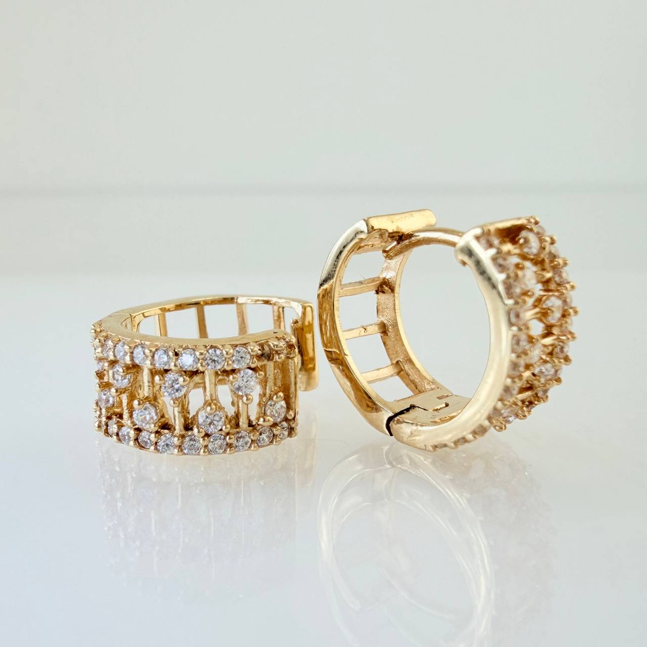 Candongas Escalera 3.25gr / 1/2 in / Oro Amarillo 18K %