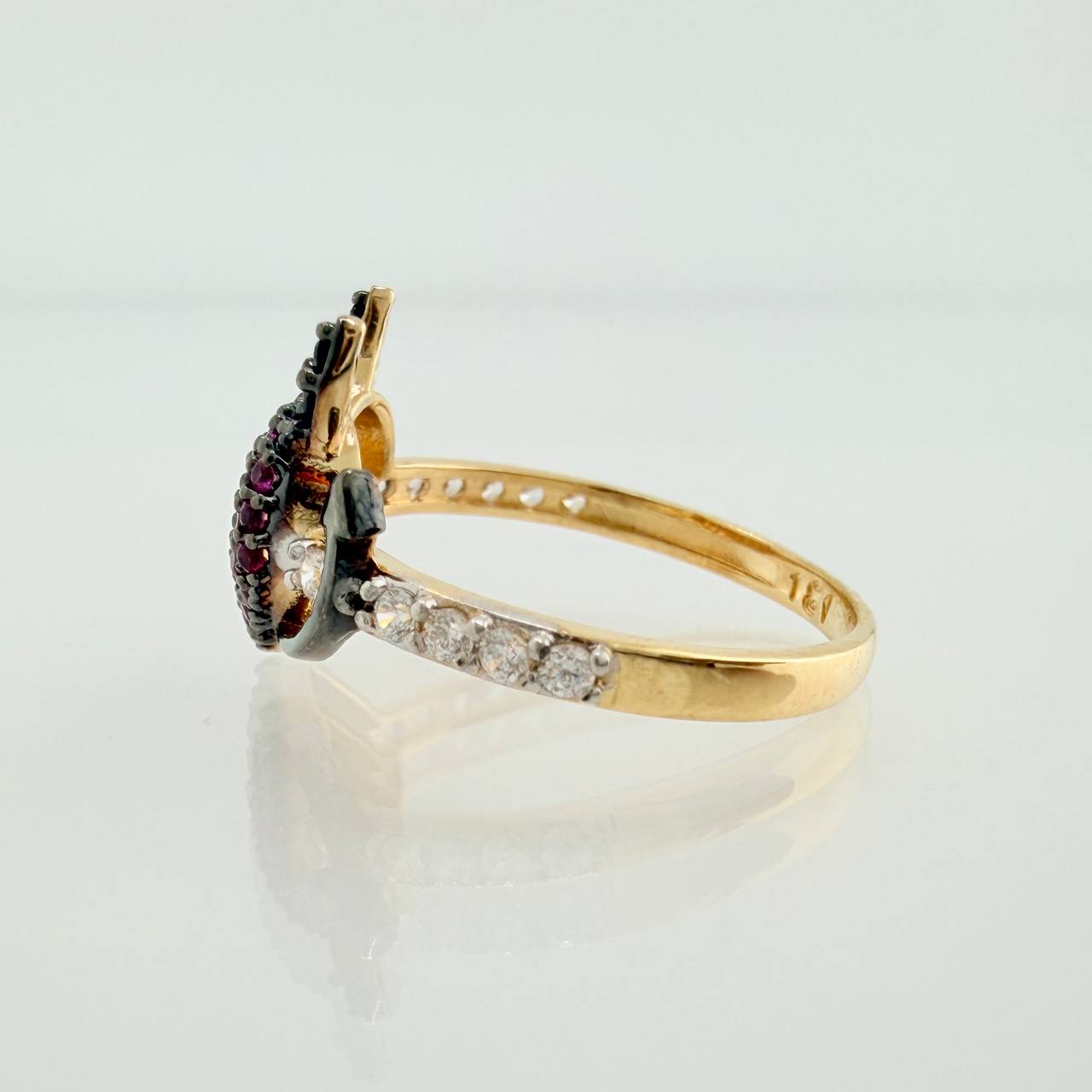 Anillo Corazon Devil 2.7gr / T6 3/4 / Tres Oros 18K %