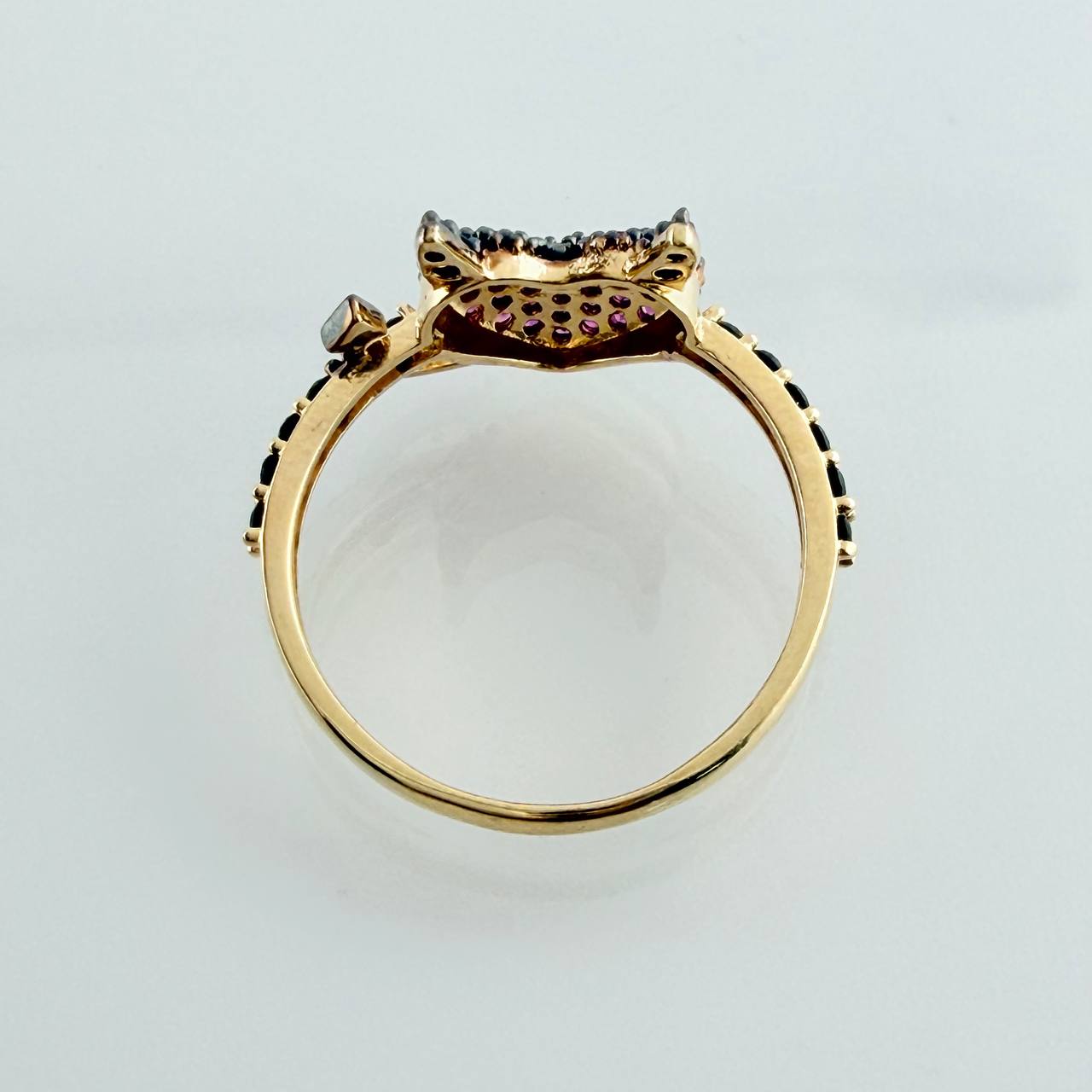 Devil Heart Ring 2.6gr / T7 1/4 / Two Black Yellow Golds 18K %