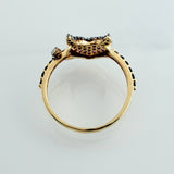 Devil Heart Ring 2.6gr / T7 1/4 / Two Black Yellow Golds 18K %