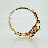 Devil Heart Ring 2.6gr / T7 1/4 / Two Black Yellow Golds 18K %