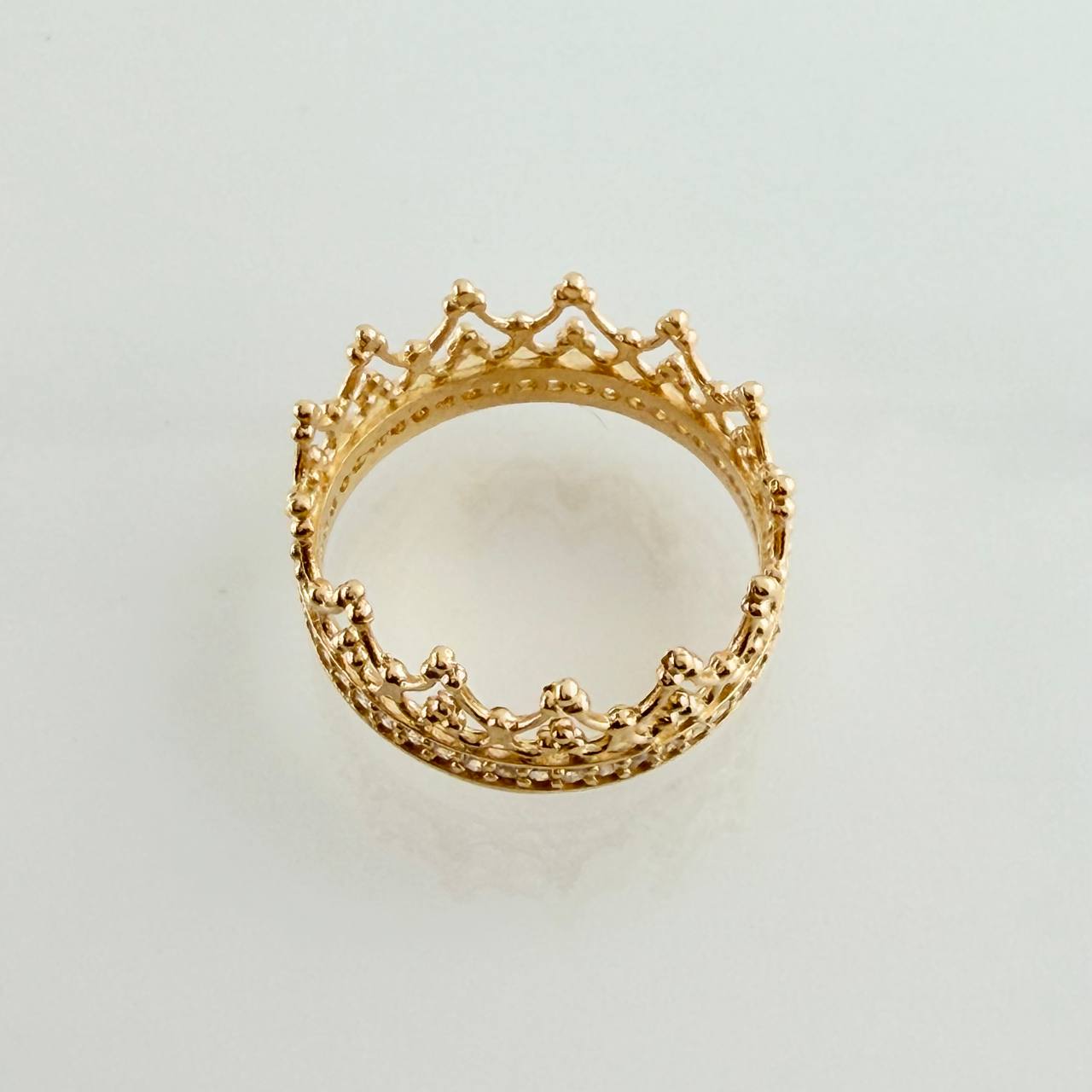 Crown Band Ring 2.2gr / T5 1/2 / Yellow Gold 18K %