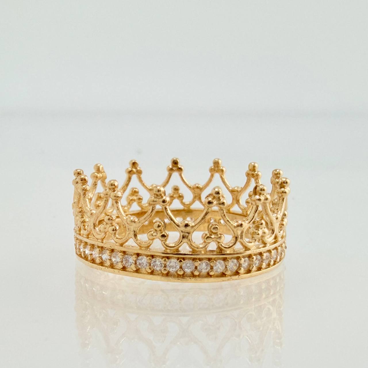 Crown Band Ring 2.2gr / T5 1/2 / Yellow Gold 18K %