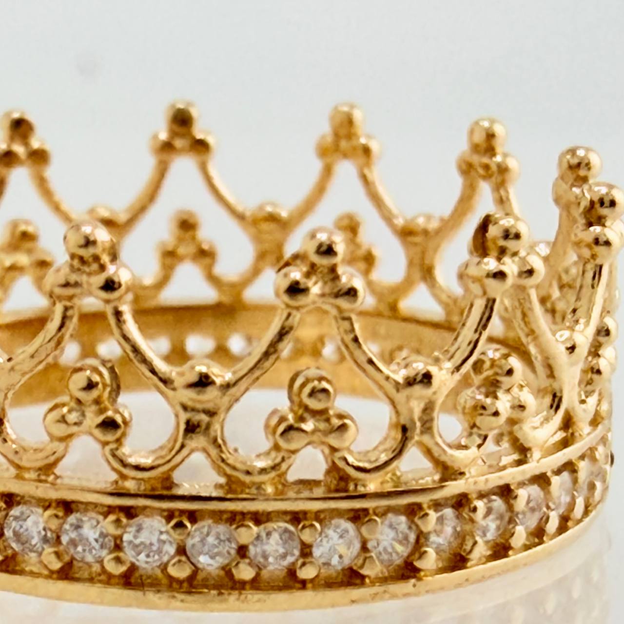 Crown Band Ring 2.2gr / T5 1/2 / Yellow Gold 18K %