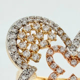 Anillo Mariposas Silueta 4.7gr / T6 3/4 / Tres Oros 18K %