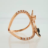 Anillo Doble Mariposa 2.75gr / T6 / Tres Oros 18K %