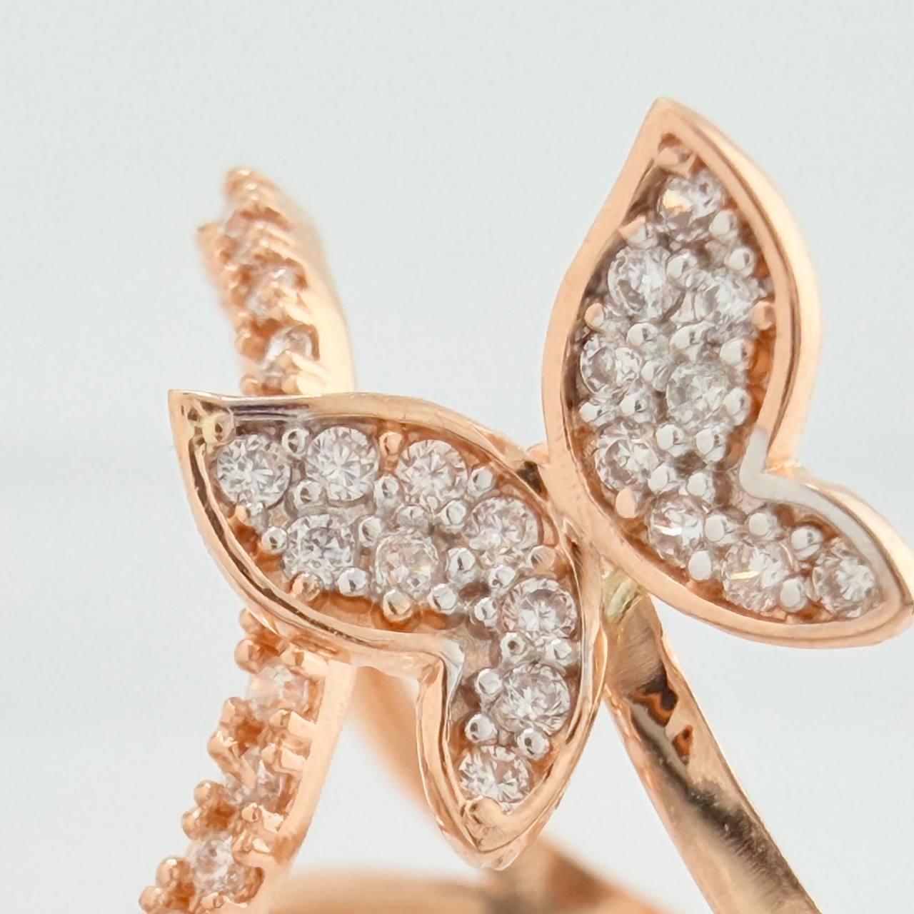 Anillo Doble Mariposa 2.75gr / T6 / Tres Oros 18K %
