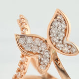 Anillo Doble Mariposa 2.75gr / T6 / Tres Oros 18K %
