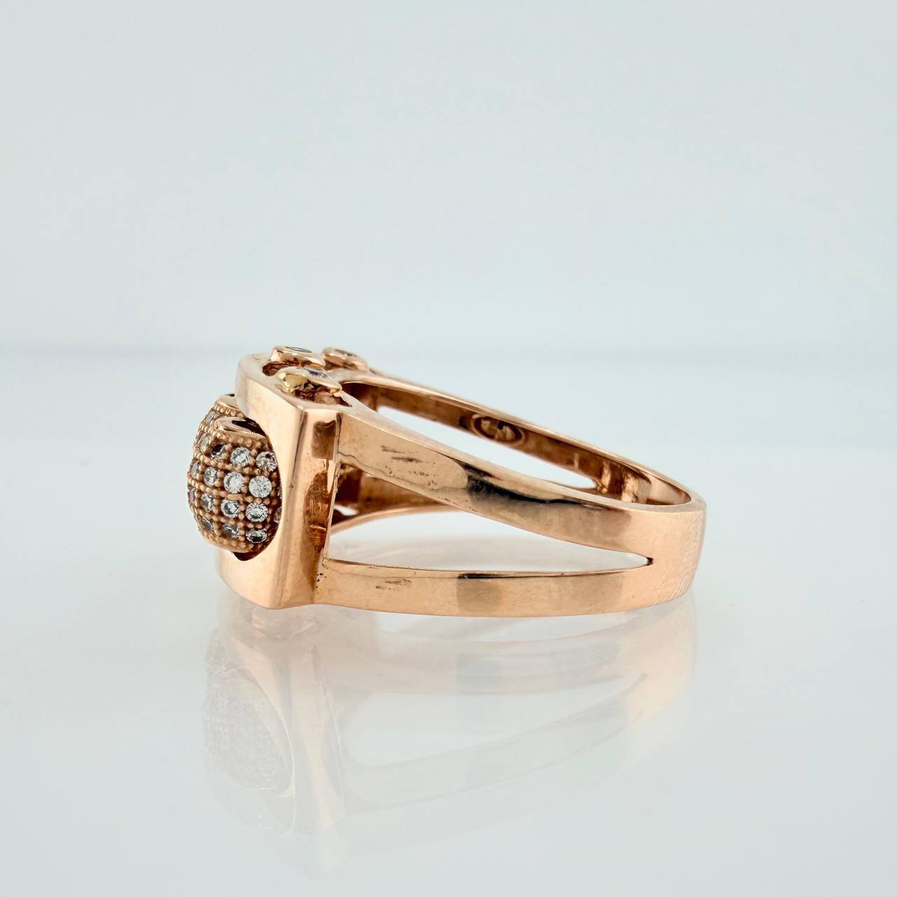 Anillo Bolas De Fuego 8.5gr / T10 / Oro Rosa 18K %