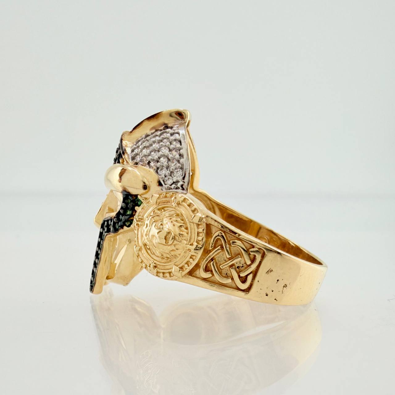 Gladiator Face Ring 11.65gr / T10 1/2 / Three Golds 18K %