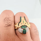 Gladiator Face Ring 11.65gr / T10 1/2 / Three Golds 18K %