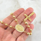 Virgin Guadalupe Rosary Cross 25.8gr / 65cm / 18K Gold ©