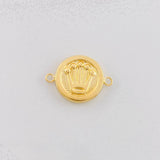 Herraje Corona 0.5g / 3/4 in Oro Amarillo 18K