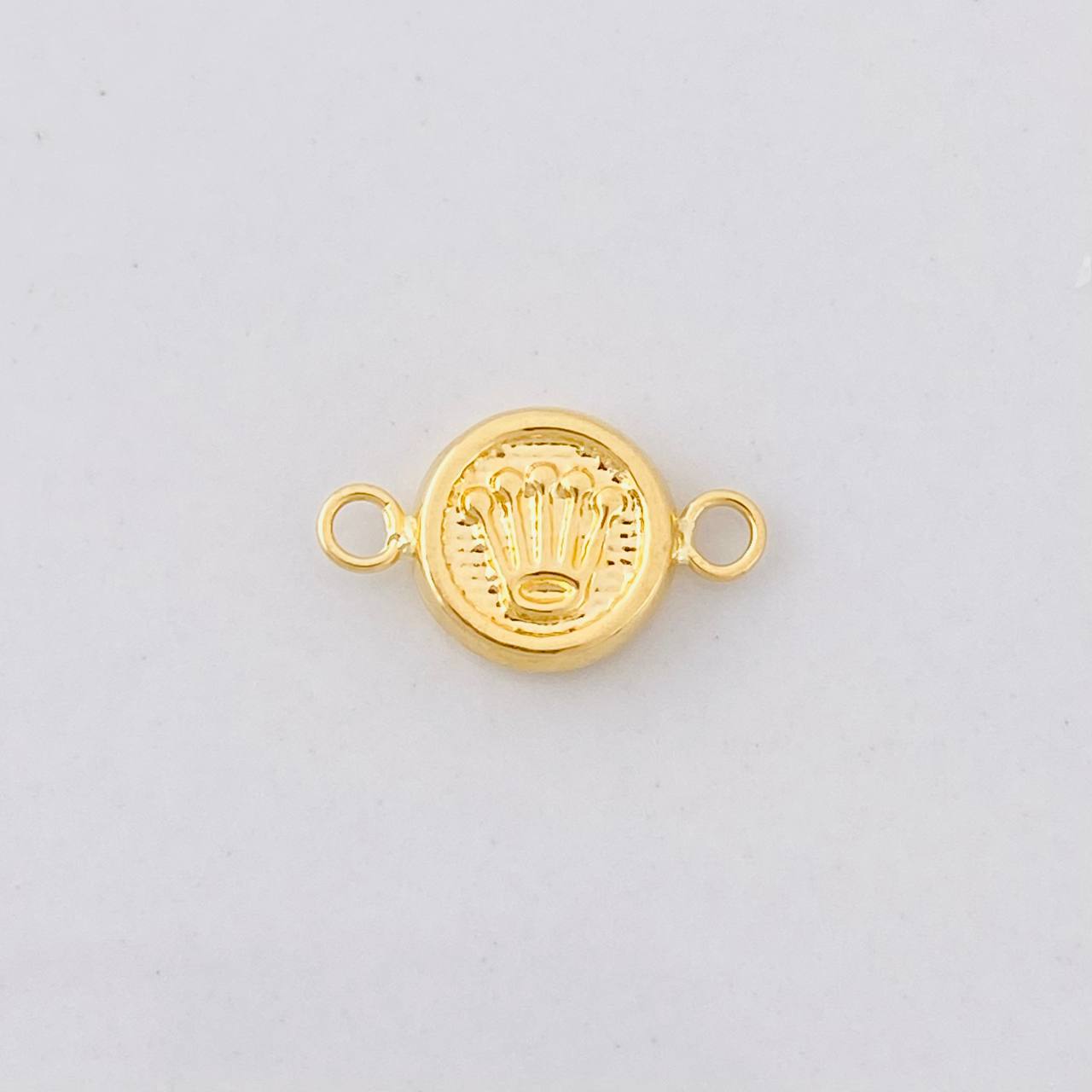 Charm Corona Textured 0.3g / 1/2 in Yellow Gold 18K