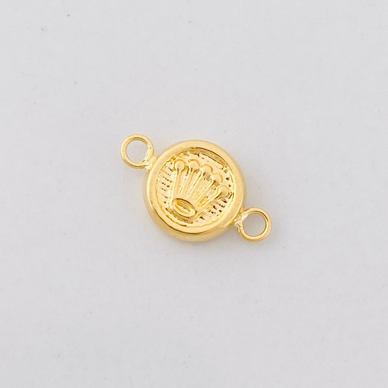 Charm Corona Textured 0.3g / 1/2 in Yellow Gold 18K